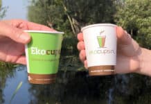 Bekers van recyclebaar karton van Ekocups zijn volledig te bedrukken