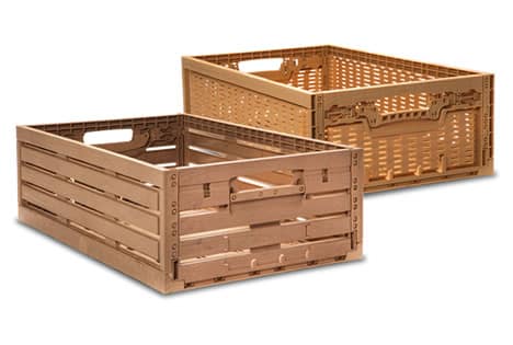 Polymer Logistics introduceert plastic kratten met houten uitstraling